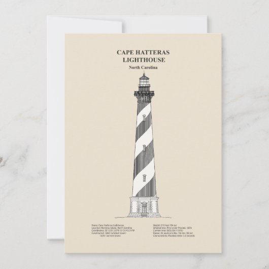 Cape Hatteras Lighthouse - North Carolina - SBD Dankeskarte (Vorderseite)