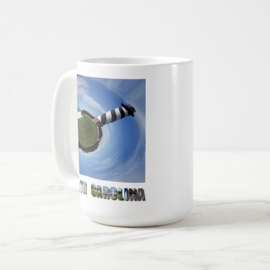 Cape Hatteras Lighthouse OBX North Carolina Foto Kaffeetasse (Vorderseite Links)