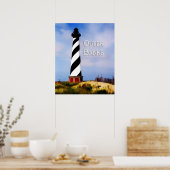 Cape Hatteras Lighthouse Poster Text Außenbanken (Küche)