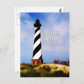 Cape Hatteras Lighthouse Poster Text Außenbanken Postkarte (Vorne/Hinten)