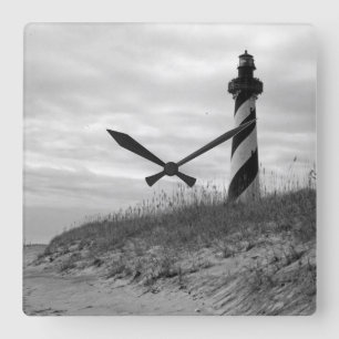 Cape Hatteras Lighthouse Quadratische Wanduhr
