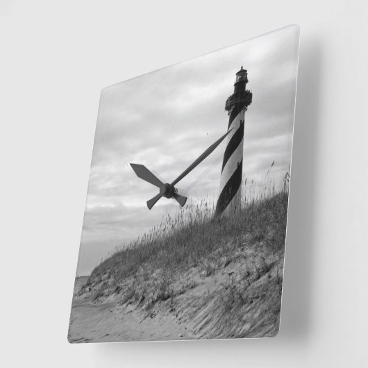 Cape Hatteras Lighthouse Quadratische Wanduhr (Winkel)