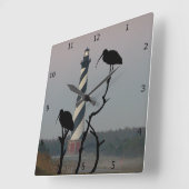 CAPE HATTERAS LIGHTHOUSE QUADRATISCHE WANDUHR (Winkel)