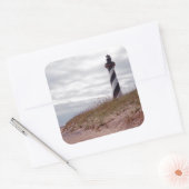 Cape Hatteras Lighthouse Quadratischer Aufkleber (Umschlag)