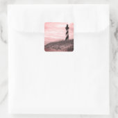 Cape Hatteras Lighthouse Quadratischer Aufkleber (Tasche)