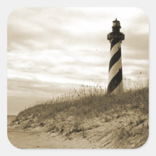 Cape Hatteras Lighthouse Quadratischer Aufkleber