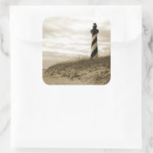 Cape Hatteras Lighthouse Quadratischer Aufkleber (Tasche)