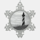 Cape Hatteras Lighthouse Schneeflocken Zinn-Ornament (Vorderseite)