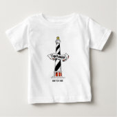 Cape Hatteras Lighthouse Schwarzweiß Baby T-shirt (Vorderseite)
