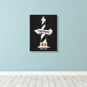 Cape Hatteras Lighthouse Schwarzweiß Leinwanddruck (Insitu (Holzboden))