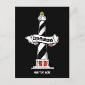 Cape Hatteras Lighthouse Schwarzweiß Postkarte (Vorderseite)