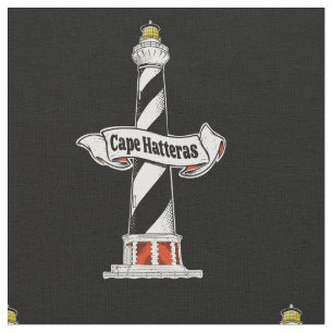 Cape Hatteras Lighthouse Schwarzweiß Stoff