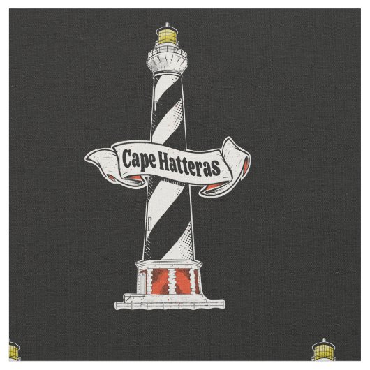Cape Hatteras Lighthouse Schwarzweiß Stoff (Nahaufnahme)