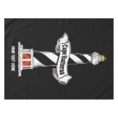 Cape Hatteras Lighthouse Schwarzweiß Tischdecke (Vorderseite (Horizontal))