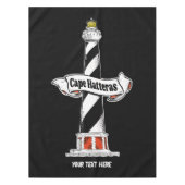 Cape Hatteras Lighthouse Schwarzweiß Tischdecke (Vorderseite)