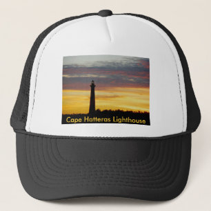 Cape Hatteras Lighthouse @ Sunset Hat OBX Truckerkappe