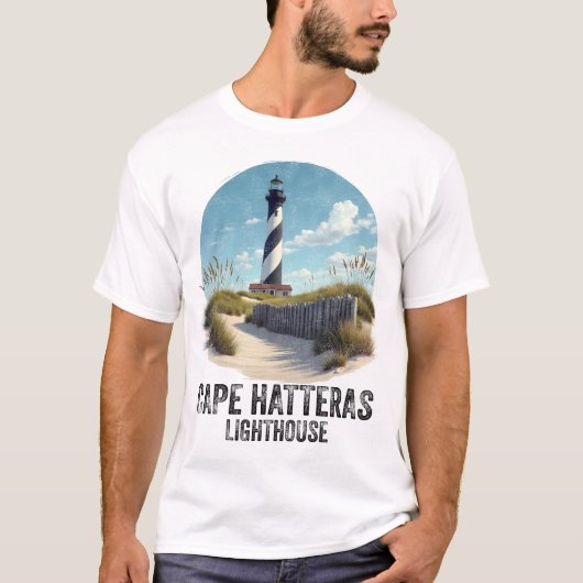 Cape Hatteras Lighthouse Vintag T-Shirt (Vorderseite)
