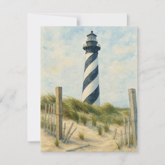 Cape Hatteras Lighthouse Wasserfarbe Mitteilungskarte (Vorderseite)