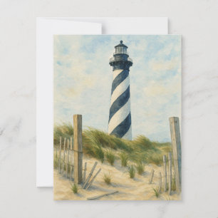 Cape Hatteras Lighthouse Wasserfarbe Mitteilungskarte
