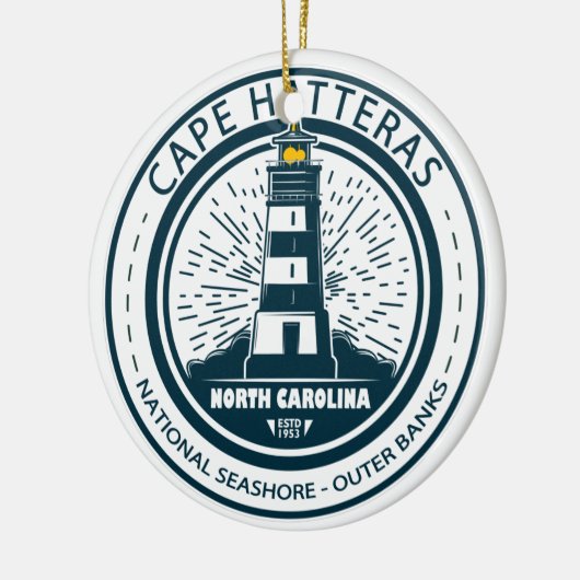 Cape Hatteras National Seashore Außenbanken Keramik Ornament (Links)