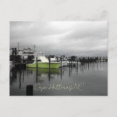 Cape Hatteras, NC Boote Postkarte (Vorderseite)