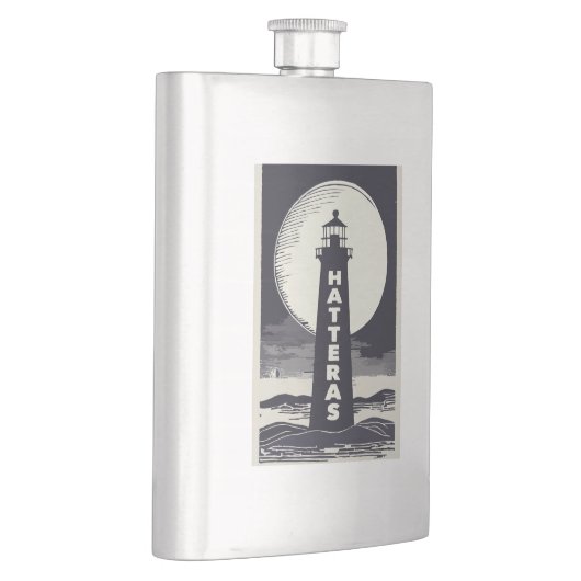 Cape Hatteras North Carolina Leuchtturm Moon Flachmann (Rechts)