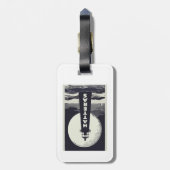 Cape Hatteras North Carolina Leuchtturm Moon Gepäckanhänger (Rückseite vertikal)