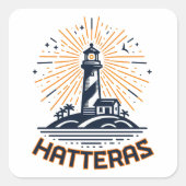 Cape Hatteras North Carolina Leuchtturm Sunrise Quadratischer Aufkleber (Vorderseite)