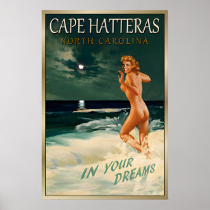 CAPE HATTERAS North Carolina Marilyn Monroe Reise Poster