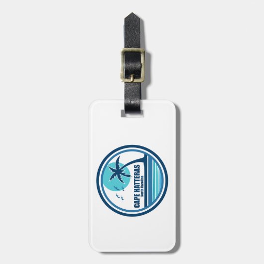 Cape Hatteras North Carolina Palm Tree Birds Gepäckanhänger (Vorderseite vertikal)