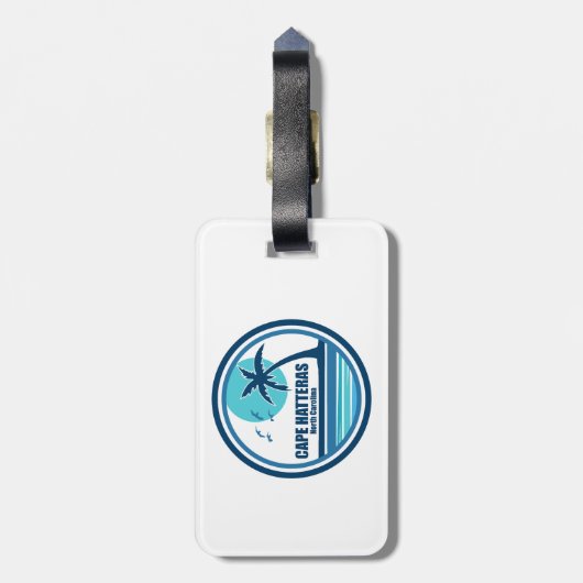 Cape Hatteras North Carolina Palm Tree Birds Gepäckanhänger (Rückseite vertikal)