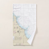 Cape Hatteras to Charleston Nautical Chart 11520 Badhandtuch Set (Handtuch)