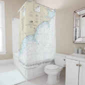Cape Hatteras to Charleston Nautical Chart 11520 Duschvorhang (Beispiel)