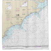 Cape Hatteras to Charleston Nautical Chart 11520 Duschvorhang (Vorderseite)