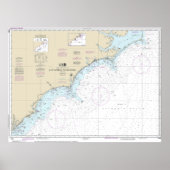 Cape Hatteras to Charleston Nautical Chart 11520 Poster (Vorne)