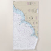Cape Hatteras to Charleston Nautical Chart 11520 Strandtuch (Vorderseite)