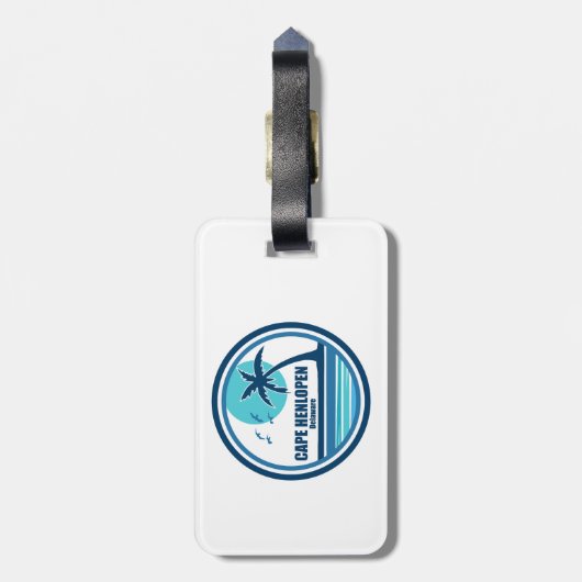 Cape Henlopen Delaware Palm Tree Birds Gepäckanhänger (Rückseite vertikal)