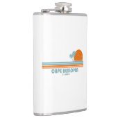 Cape Henlopen Delaware Sun Palm Trees Flachmann (Rechts)