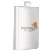 Cape Henlopen Delaware Sun Palm Trees Flachmann (Rechts)