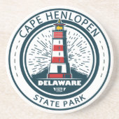 Cape Henlopen Staat Park Delaware Abzeichen Getränkeuntersetzer (Vorne)