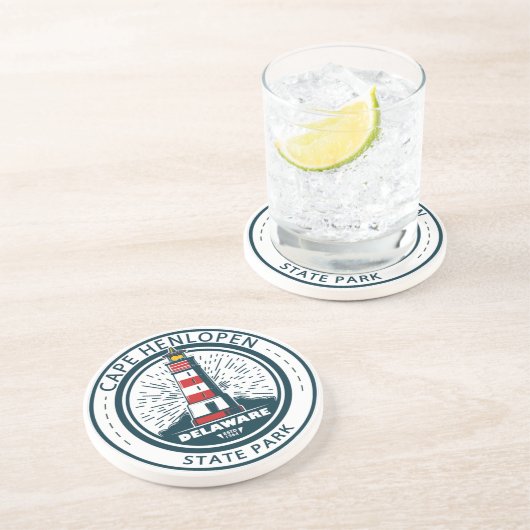 Cape Henlopen Staat Park Delaware Abzeichen Getränkeuntersetzer (Seite)