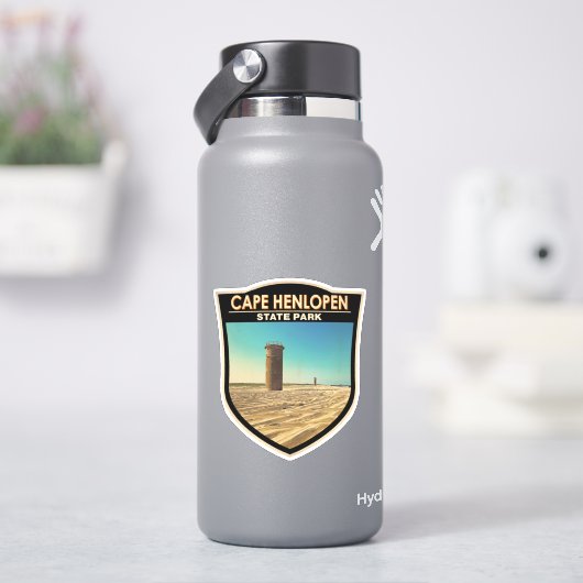 Cape Henlopen Staat Park Delaware Wasserfarbe Aufkleber (HydroFlask)