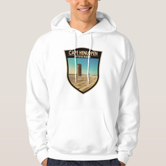 Cape Henlopen Staat Park Delaware Wasserfarbe Hoodie (Vorderseite)