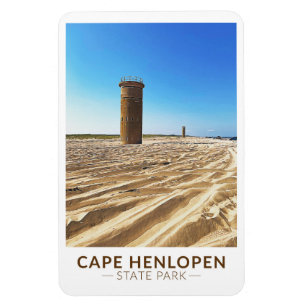 Cape Henlopen Staat Park Delaware Wasserfarbe Magnet