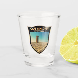 Cape Henlopen Staat Park Delaware Wasserfarbe Schnapsglas