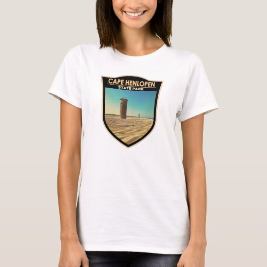 Cape Henlopen Staat Park Delaware Wasserfarbe T-Shirt (Vorderseite)