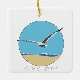 Cape Henlopen Staat Park Sea Gull am Strand Keramikornament