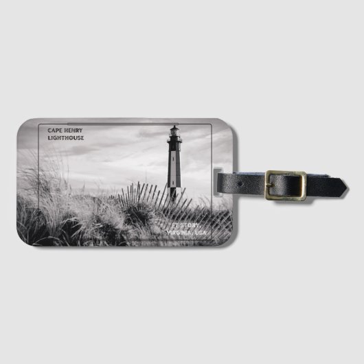 Cape Henry Lighthouse Gepäckanhänger (Vorderseite (Horizontal))