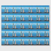 Cape Henry Lighthouse in der Nacht Geschenkpapier (Flach)