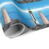 Cape Henry Lighthouse in der Nacht Geschenkpapier (Rolleneckpunkt)